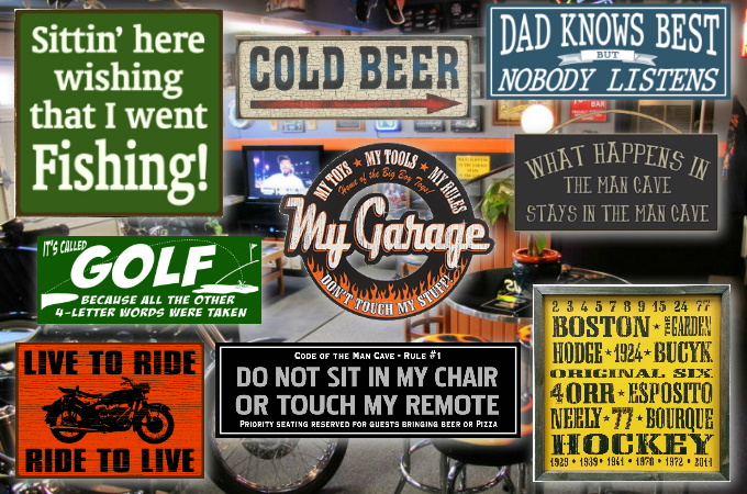 Funny Fishing Sign for Men Garage Signs for Men Man Cave Wall